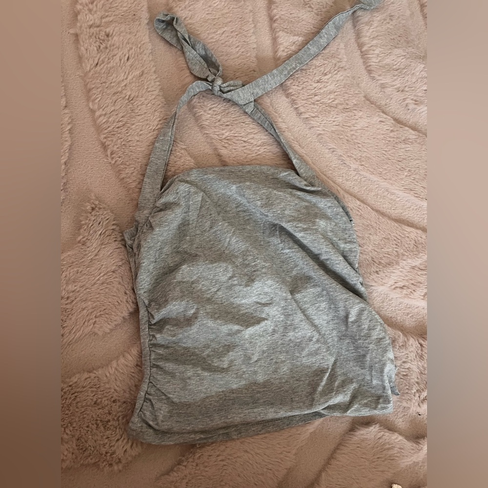 Gray Halter Top